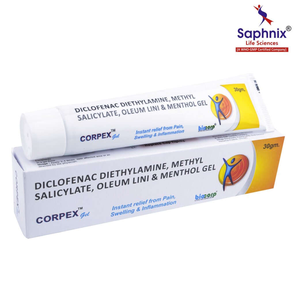Diclofenac Diethylamine, Methyl Salicylate, Oleum Lini & Menthol Gel