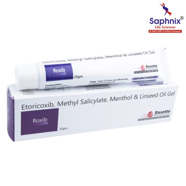 Etoricoxib, Methyl Salicylate, Menthol & Linseed Oil Gel