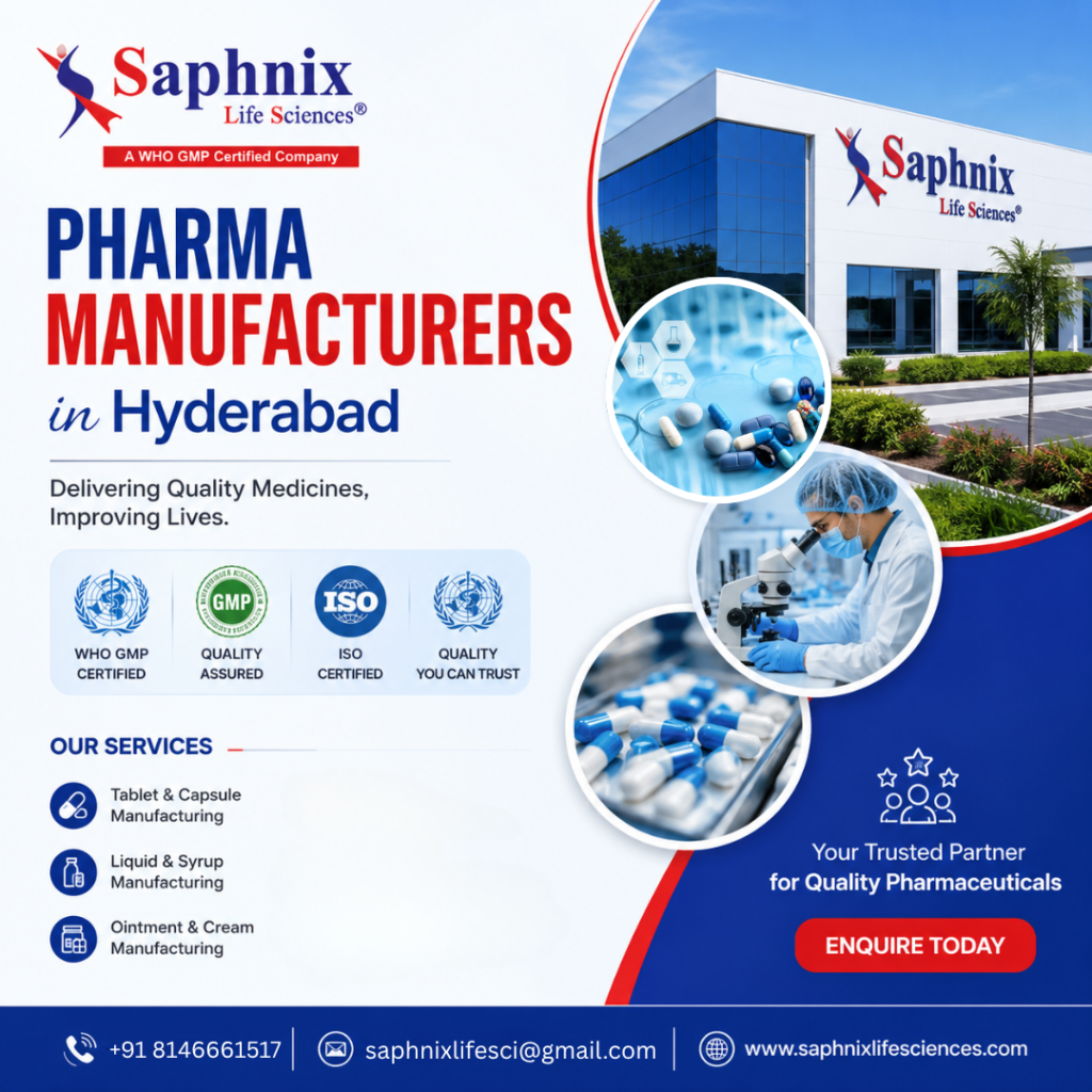 Pharma manufactures in hyderabad