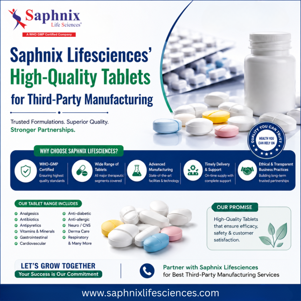 Saphnix Lifesciences’ High-Quality Tablets for Third-Party Manufacturing